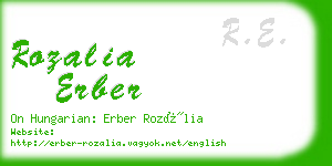 rozalia erber business card